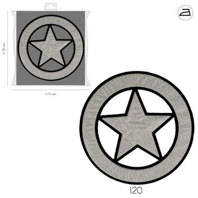 Ecusson Thermocollant Etoile Argent XL
