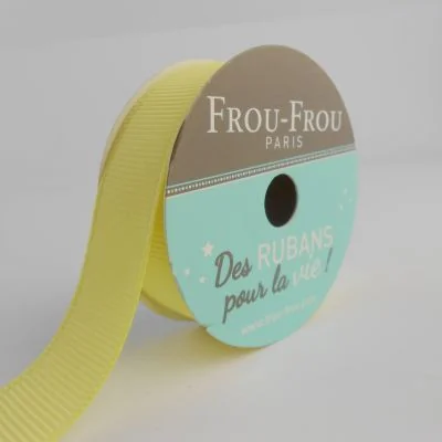 Bobinette Ruban Gros grain Frou-Frou Fleur d&#039;oliviers - 16 mm x 6 mètres