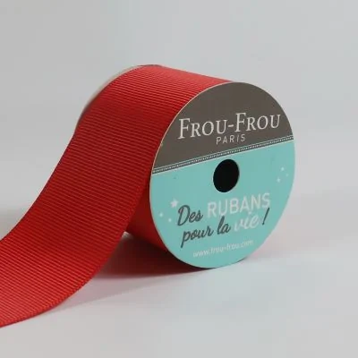 Bobinette Ruban Gros grain Frou-Frou Coquelicot - 38 mm x 4 mètres