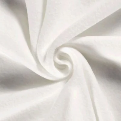 Tissu Polaire uni Ecru - Par 10 cm