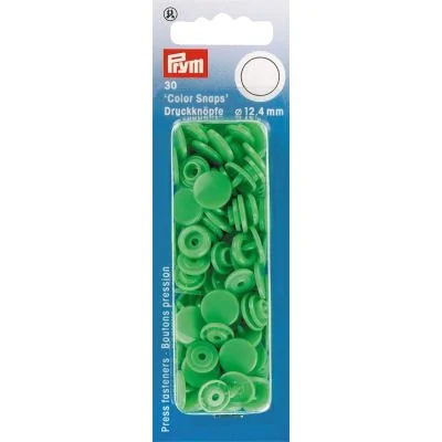 Prym 30 Boutons pression Color Snaps vert clair 12,4 mm