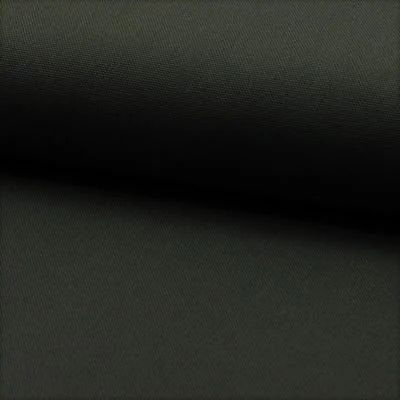 Tissu Coton Sergé d&#039;ameublement uni Anthracite - Par 10 cm