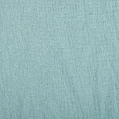 Tissu Double gaze de coton uni Vert d&#039;eau - Par 10 cm