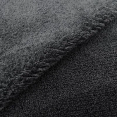 Tissu Doudou uni Noir x10cm