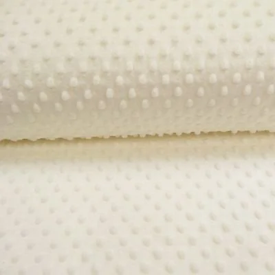 Tissu Minky Ultra doux Pois Ecru - Par 10 cm