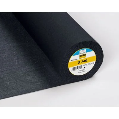 Entoilage Tissé Thermocollant Vlieseline G740 Noir - Par 10 cm