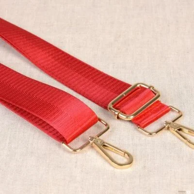 Sangle pour sac 38 mm Rouge - Avec mousquetons