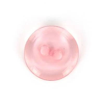 Bouton rond transparent Camille 22 mm - Rose