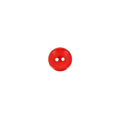 Bouton Donatella uni 10 mm - Rouge