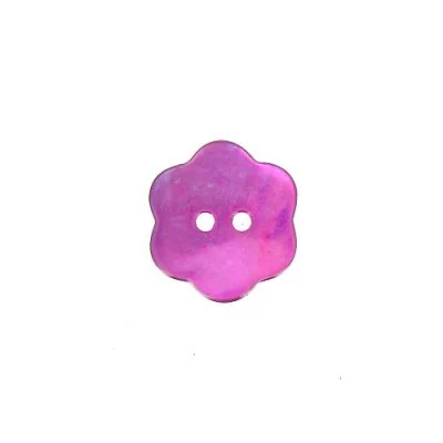 Bouton nacré fleur 20 mm - Rose