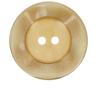Bouton cuvette bord gondolé 34 mm - Beige