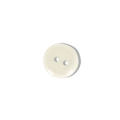 Bouton uni Christian 12 mm - Blanc