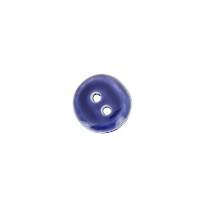 Bouton uni Christian 12 mm - Bleu