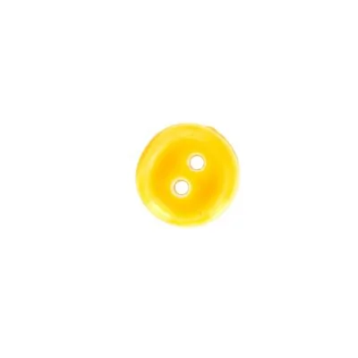 Bouton uni Christian 12 mm - Jaune