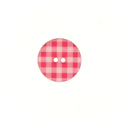 Bouton façon vichy 12 mm - Rose