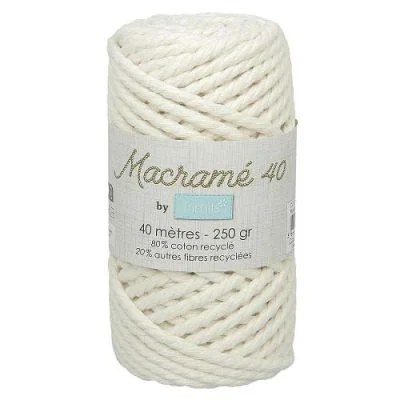 Cordon Coton Macramé 40m - Ecru