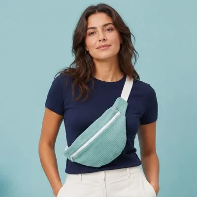 Kit Couture Craftine Sac Banane Moondy Velours Vert d';eau