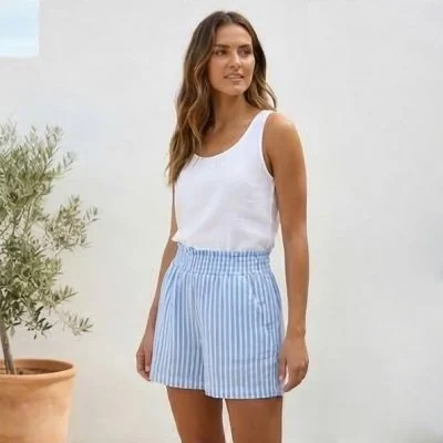Kit Couture Craftine Short Essaouira rayé Bleu