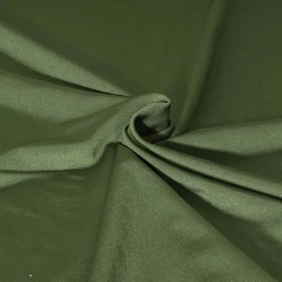 Tissu Lycra stretch Dynalis uni Vert kaki - Par 10 cm