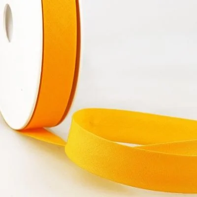 Biais replié tout textile 27 mm boutton d&#039;or x1m
