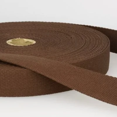 Sangle Coton 25 mm Marron x1m
