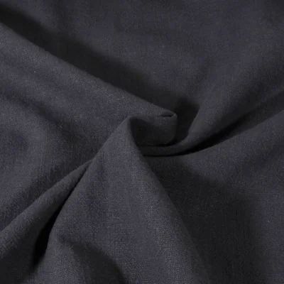 Tissu 100% Lin uni Bleu marine - Par 10 cm