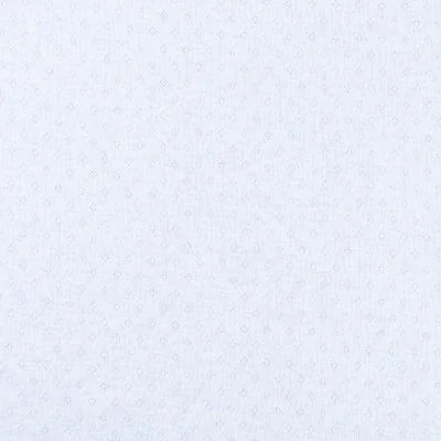 Tissu Jersey Coton ajouré uni Bleu ciel chiné - Par 10 cm