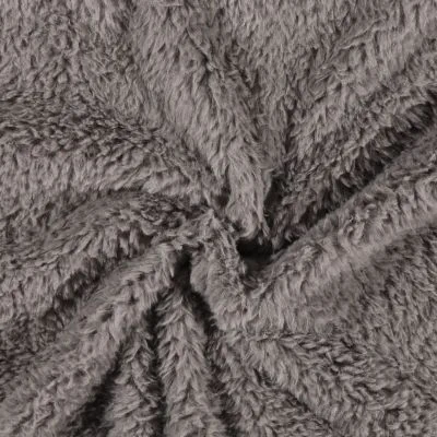 Tissu Fausse fourrure Emma Gris anthracite - Par 10 cm