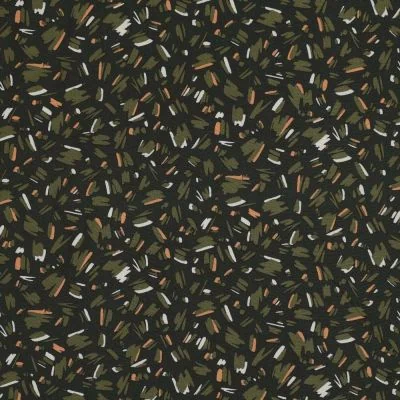 Tissu Viscose Milou sur fond Vert foncé - Par 10 cm