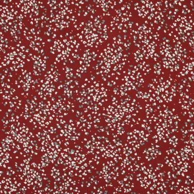 Tissu Viscose Twill extensible Christina sur fond Terre de Sienne - Par 10 cm