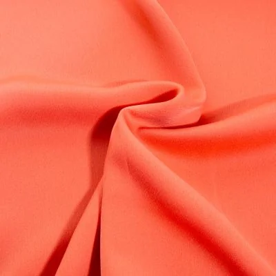 Tissu Crêpe satin mat Pêche - Par 10 cm