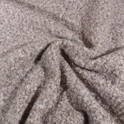Tissu Bouclettes uni Gris chiné - Par 10 cm