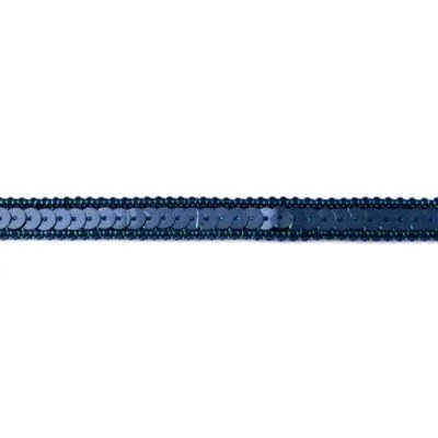 Galon Sequins 10mm Bleu foncé x1m