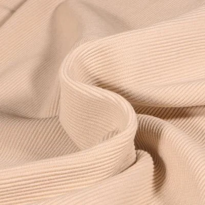 Tissu Jersey côtelé Ottoman uni  Beige - Par 10 cm
