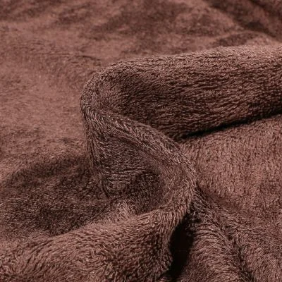 Tissu Eponge Bébé Bambou Tout doux Cacao - Par 10 cm