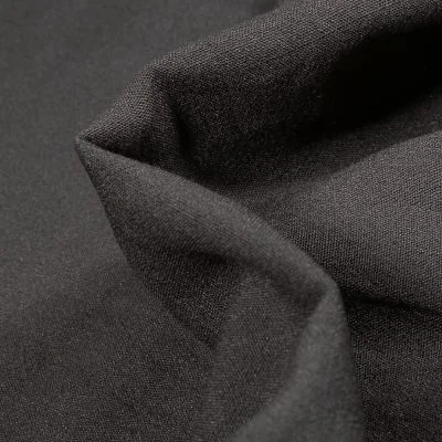 Tissu Viscose texturé uni Maxima Noir - Par 10 cm
