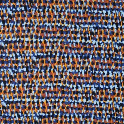 Tissu Viscose Twill Mio sur fond Bleu - Par 10 cm