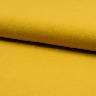 Tissu Viscose lin Santorini Ocre - Par 10 cm