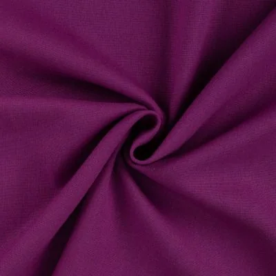 Tissu Viscose Lin Jimmy uni Violine - Par 10 cm