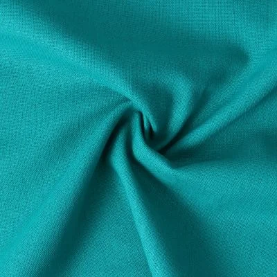 Tissu Viscose Lin Jimmy uni Bleu canard - Par 10 cm