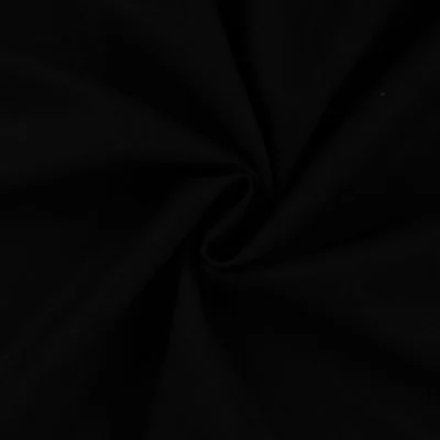 Tissu Viscose Lin Jimmy uni Noir - Par 10 cm
