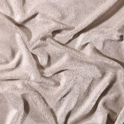 Tissu Eponge Bébé Bambou Tout doux Taupe   - Par 10 cm