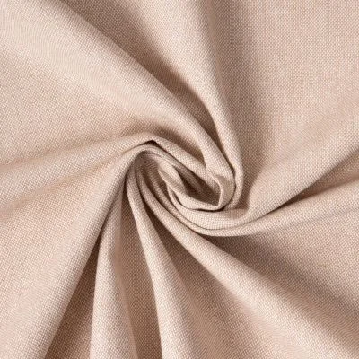 Tissu Toile de Coton Kiria sur fond Beige - Par 10 cm