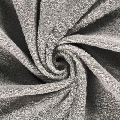 Tissu Eponge légère 340 g/m² uni Gris clair - Par 10 cm