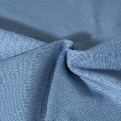 Tissu Toile Coton Canvas uni Mateo Bleu - Par 10 cm