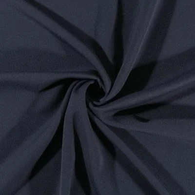 Tissu Gabardine de viscose uni Bleu marine  - Par 10 cm