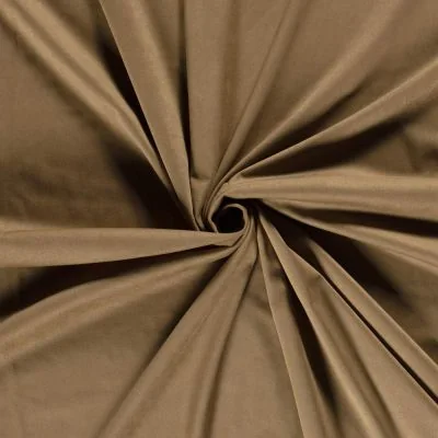 Tissu Suédine extensible  Elora aspect daim uni Camel - Par 10 cm