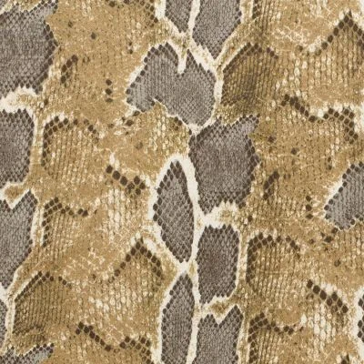 Tissu Suédine extensible Snake sur fond Beige - Par 10 cm