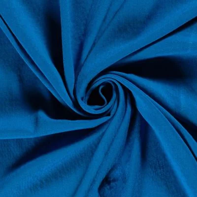 Tissu Viscose Bubble légèrement extensible uni Bleu roi - Par 10 cm