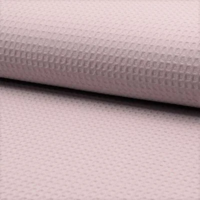 Tissu Nid d&#039;abeille Vieux rose pâle x10cm